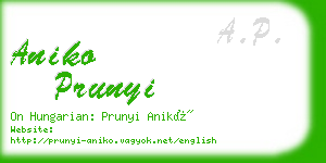 aniko prunyi business card